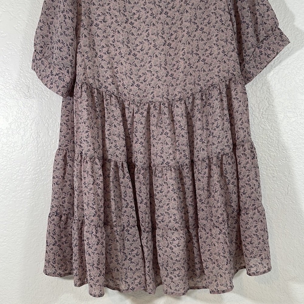 HAZEL Alison Lilac Flowy Lined Mini Dress Size Medium New - Picture 7 of 10